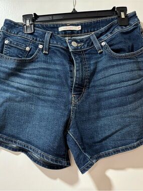 Levi's Dark Blue A-Line Jean Shorts